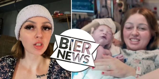 TikTok Auge verrutscht Baby Frau