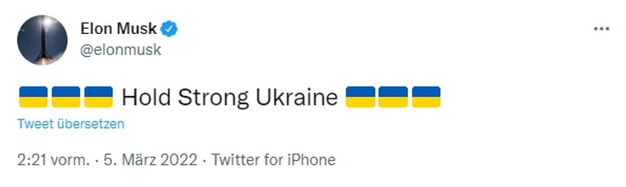 Der Milliardär zeigt gleichzeitig Unterstützung für die Ukraine.