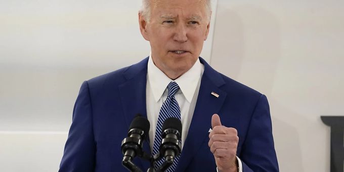 US-Präsident Joe Biden spricht auf dem vierteljährlichen CEO-Treffen der Lobbyorganisation Business Roundtable (BR). Foto: Patrick Semansky/AP/dpa US-Präsident Joe Biden spricht auf dem vierteljährlichen CEO-Treffen der Lobbyorganisation Business Roundtable (BR). Foto: Patrick Semansky/AP/dpa