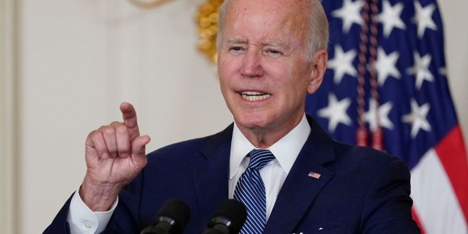 US-Präsident Joe Biden bei einem Pressestatement im Weissen Haus. US-Präsident Joe Biden bei einem Pressestatement im Weissen Haus.