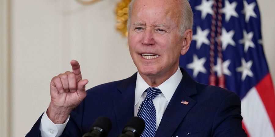 US-Präsident Joe Biden bei einem Pressestatement im Weissen Haus.