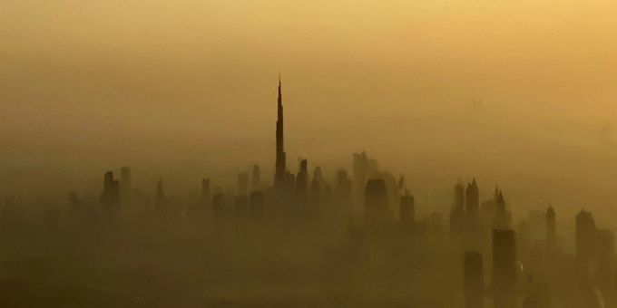 Der Burj Khalifa wurde am Mittwoch von einem Sandsturm eingehüllt. (Symbolbild.) Burj Khalifa