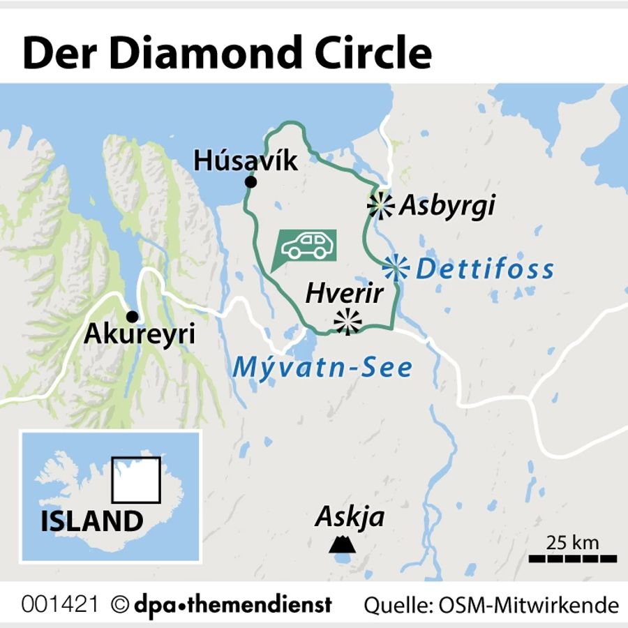 Grafik Island Norden Insel Diamon Circle