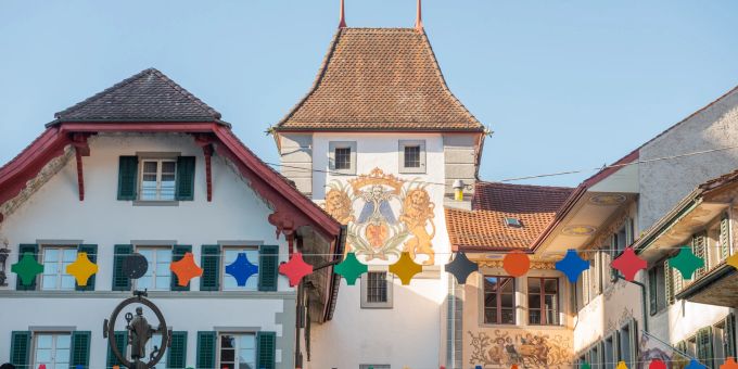 Fasnacht-Städtlidekoration der Gemeinde Willisau. Fasnacht-Städtlidekoration der Gemeinde Willisau.