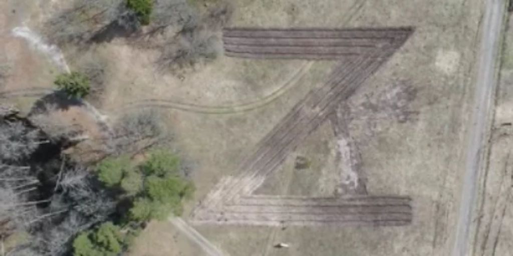 The Russians planted trees in a “Z” shape