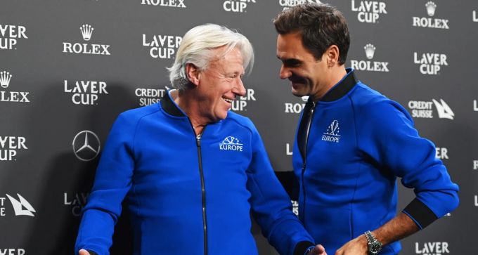 Aktuell ist Björn Borg (l.) Captain des Team Europa. Schon bald könnte es aber Roger Federer sein. Roger Federer Laver Cup