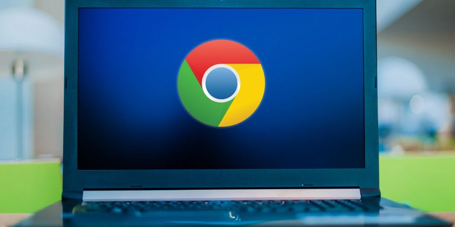 Laptop mit Chrome