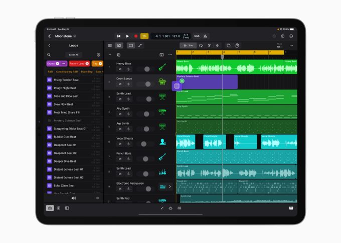 Logic Pro läuft auf einem iPad von Apple. Apple iPad
