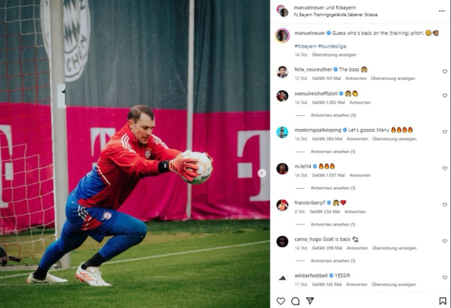 Manuel Neuer ist auf dem Weg zurück ins Bayern-Tor.