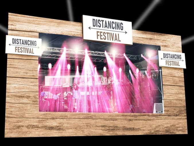 Die Bühne des Distancingfestivals.