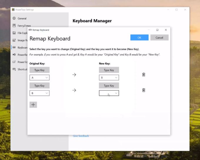 Der Keyboard Remapper aus den Microsoft PowerToys. PowerToys