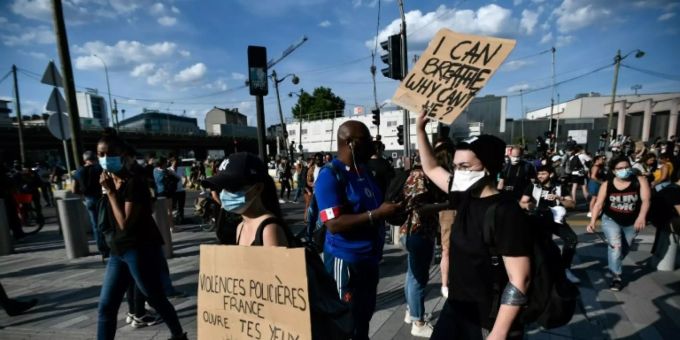 Proteste gegen Polizeigewalt in Paris. Paris