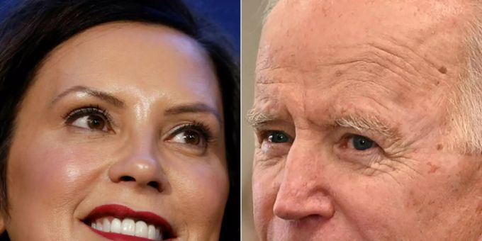Gretchen Whitmer und Joe Biden Gretchen Whitmer und Joe Biden