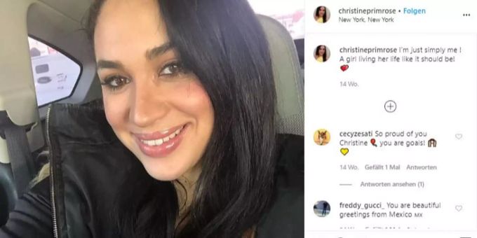 Christine Primrose ist Flugbegleiterin. meghan markle