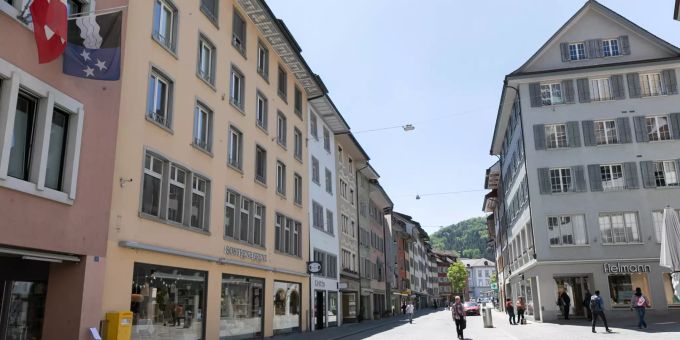 Die weite Gasse in Baden. Die weite Gasse in Baden.