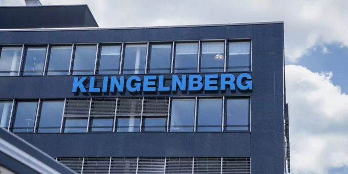 Logo der Firma Klingelnberg, die ihren Sitz an der Binzmühlestrasse in Oerlikon hat. Klingelnberg GmbH