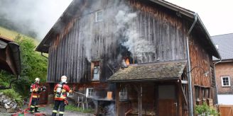 Lüchingen SG - Scheune in Brand geraten