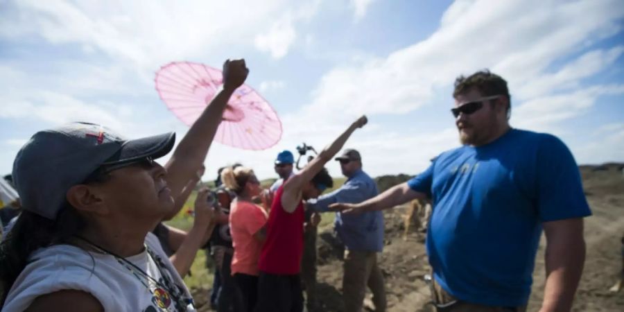 Protest gegen Dakota Access Pipeline im Jahr 2016