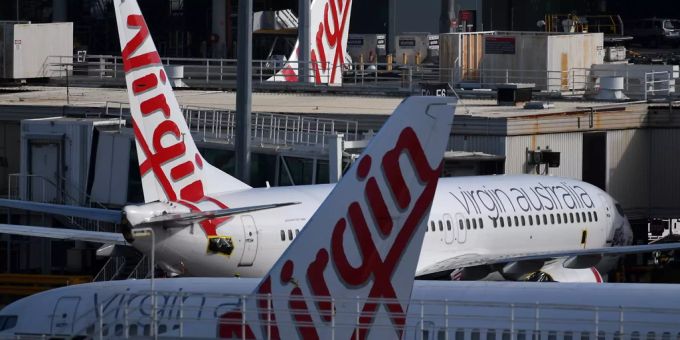 Flugmaschinen von Virgin Australia Airline. Virgin Australia Airlines
