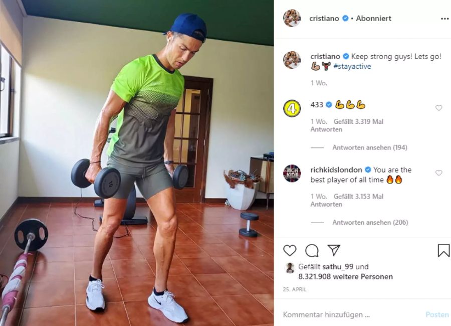 Cristiano Ronaldo hat die letzten Wochen auf Madeira trainiert.