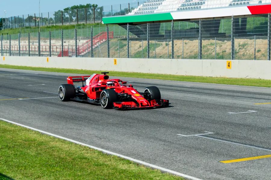 Sebastian Vettel am Steuer des Ferrari SF71H in Mugello.