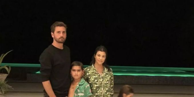 Scott Disick mit Kourtney und Kindern Scott Disick mit Kourtney und Kindern