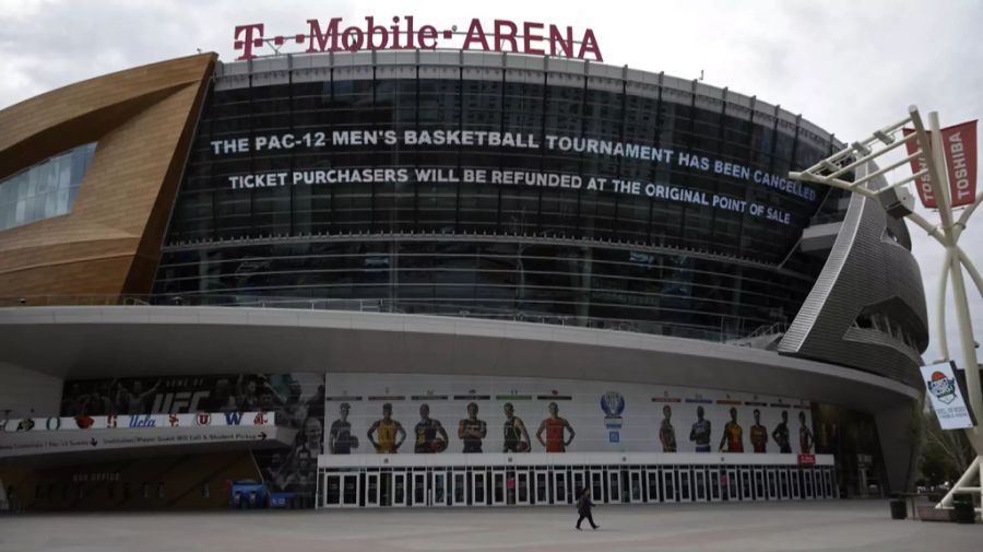 Die T-Mobile Arena, Heimat der ortsansässigen NHL-Franchise Vegas Golden Knights.