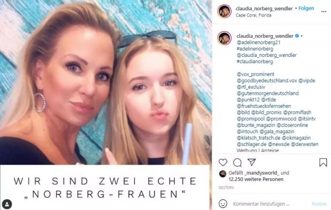 Wir sind zwei echte «Norberg-Frauen»: Mit diesem Bild goss Wendler-Ex Claudia Norberg zusätzlich Öl ins Feuer. Michael wendler Claudia Norberg