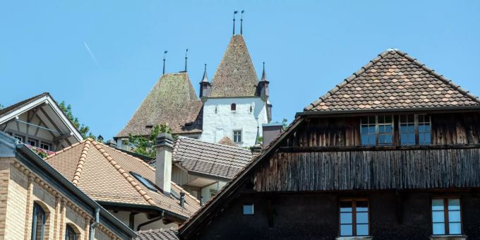 Blick auf das Schloss Worb - Worb Blick auf das Schloss Worb - Worb