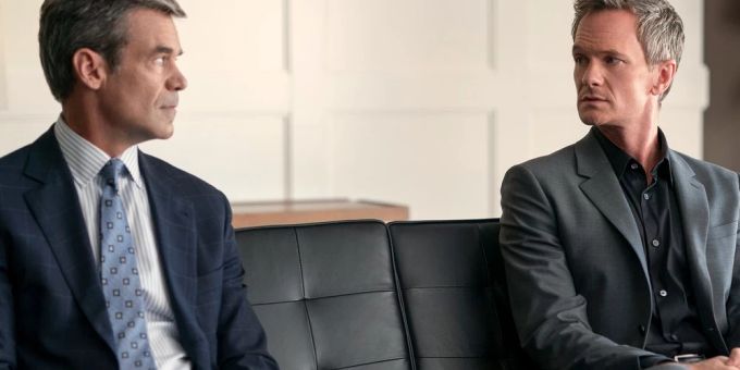 Neil Patrick Harris (re.) als Michael Lawson und Tuc Watkins als Colin McKenna in «Uncoupled». Neil Patrick Harris (re.) als Michael Lawson und Tuc Watkins als Colin McKenna in «Uncoupled».