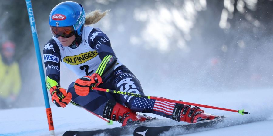 US-Skistar Mikaela Shiffrin belegte beim Riesenslalom in Kranjska Gora den sechsten Platz.