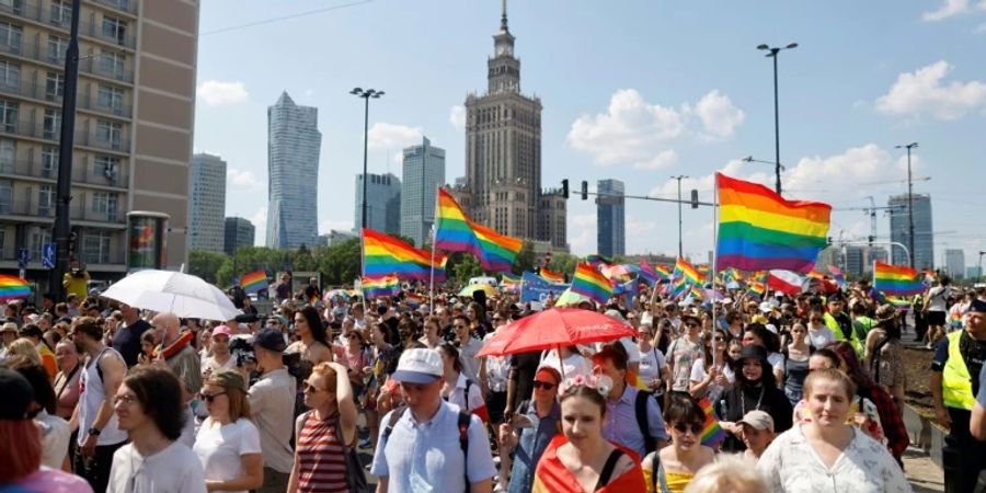 Gay Pride in Warschau im Juni 2021.