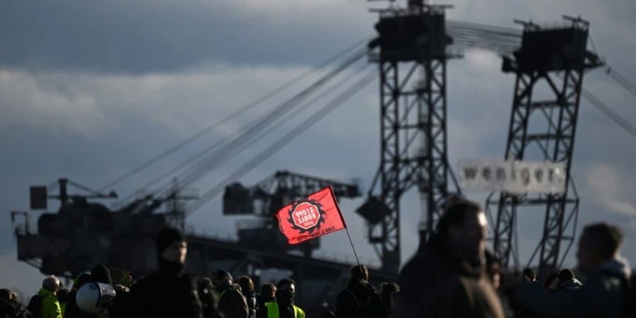 Protestaktion in Lützerath am Sonntag