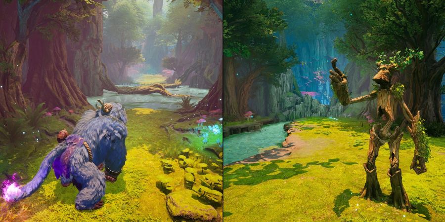 «Split Fiction» läuft, wie der Name schon vermuten lässt, hauptsächlich im Splitscreen ab. In manchen Leveln verschmelzen die Bildschirme der Spielpartnerinnen aber auch.