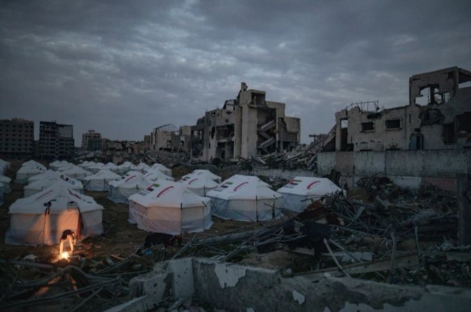 Rund zwei Millionen Palästinenserinnen und Palästinenser leben im Gazastreifen. Geht es nach Donald Trump, sollen sie ihre Heimat verlassen. Gazastreifen Donald Trump