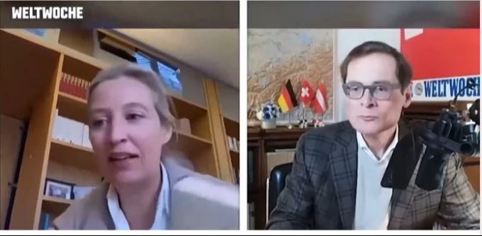Alice Weidel wirbt im Talk von Roger Köppel für ein Buch. Der Autor warnt nun. alice weidel