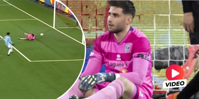 Europa-Coup - Pfosten, Rücken, Netz: Lugano-Goalie kriegt Slapstick-Tor