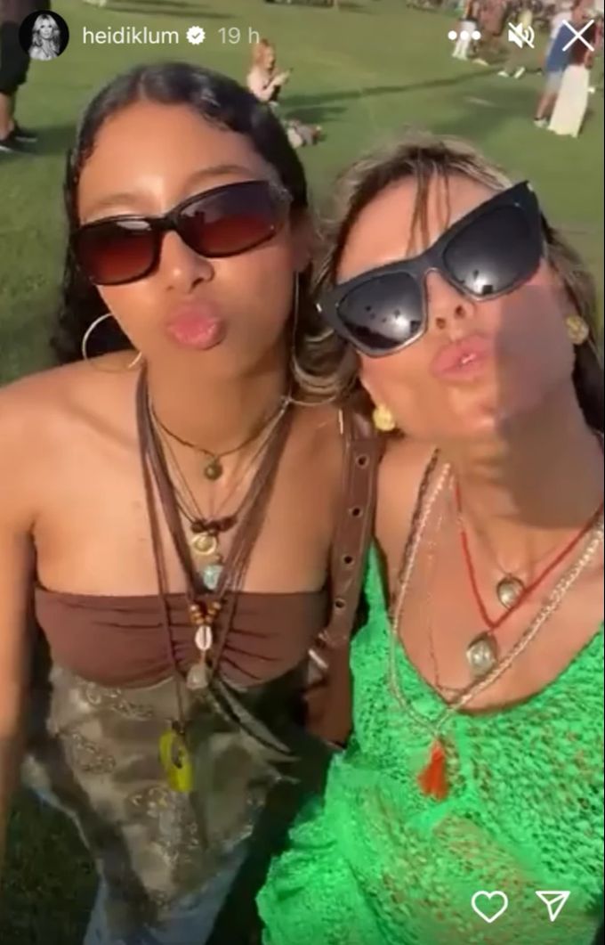 Heidi Klum mit Tochter Lou am Coachella-Festival. Heidi Klum