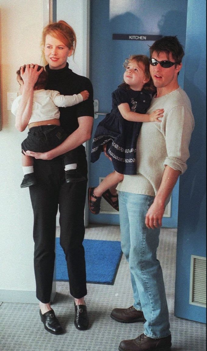 Tom Cruise und Nicole Kidman im Jahr 1996 mit ihren Kindern. (Archivbild) Tom Cruise Kidman Kinder