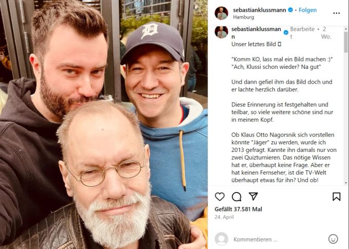 Auch seine «Jäger»-Kollegen nahmen öffentlich Abschied von Klaus Otto Nagorsnik. Klaus Otto Nagorsnik Jäger