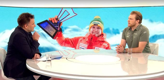 Niels Hintermann im Gespräch mit Sascha Ruefer im Sportpanorama. Niels Hintermann