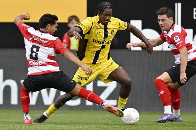Joel Monteiro zeigt mit einem Dreierpack für YB einen Gala-Auftritt. Joel Monteiro YB Winterthur