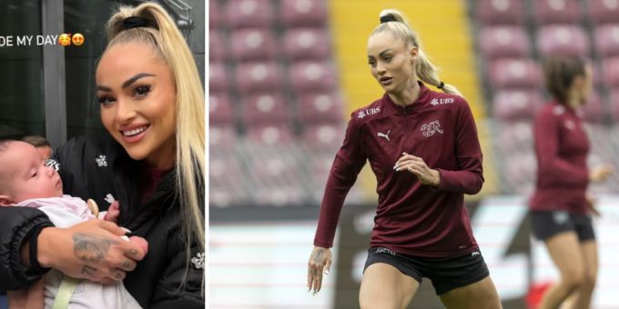 Herziger Besuch - Übt Alisha Lehmann hier bereits das Mama-Sein?