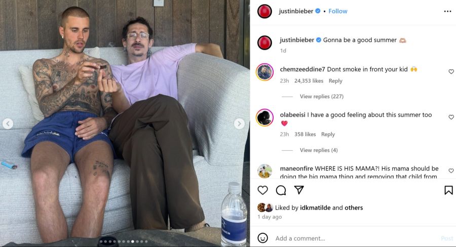 Mit diesen Fotos sorgt Justin Bieber bei seinen Fans für Kopfschütteln.
