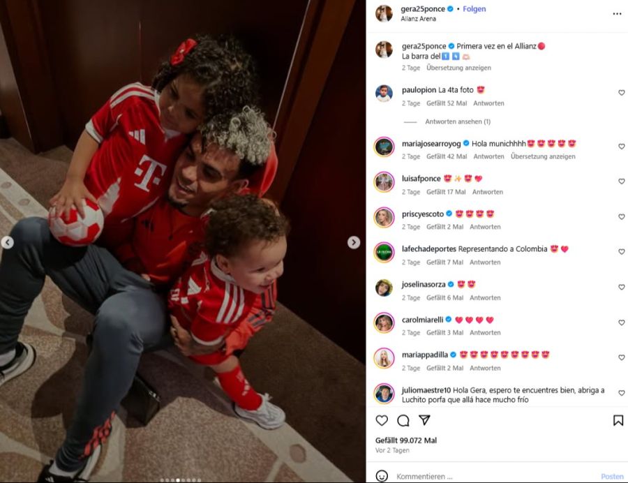 Nach dem Spiel dürfen die Kinder ihren Papa drücken.