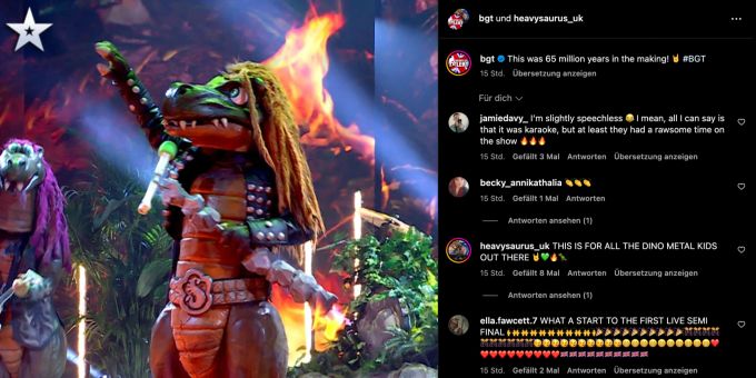 Die diesjährige Staffel von «Britain's Got Talent» startete mit einer Heavy-Metal-Band für Kinder - Heavysaurus. Britain's got Talent