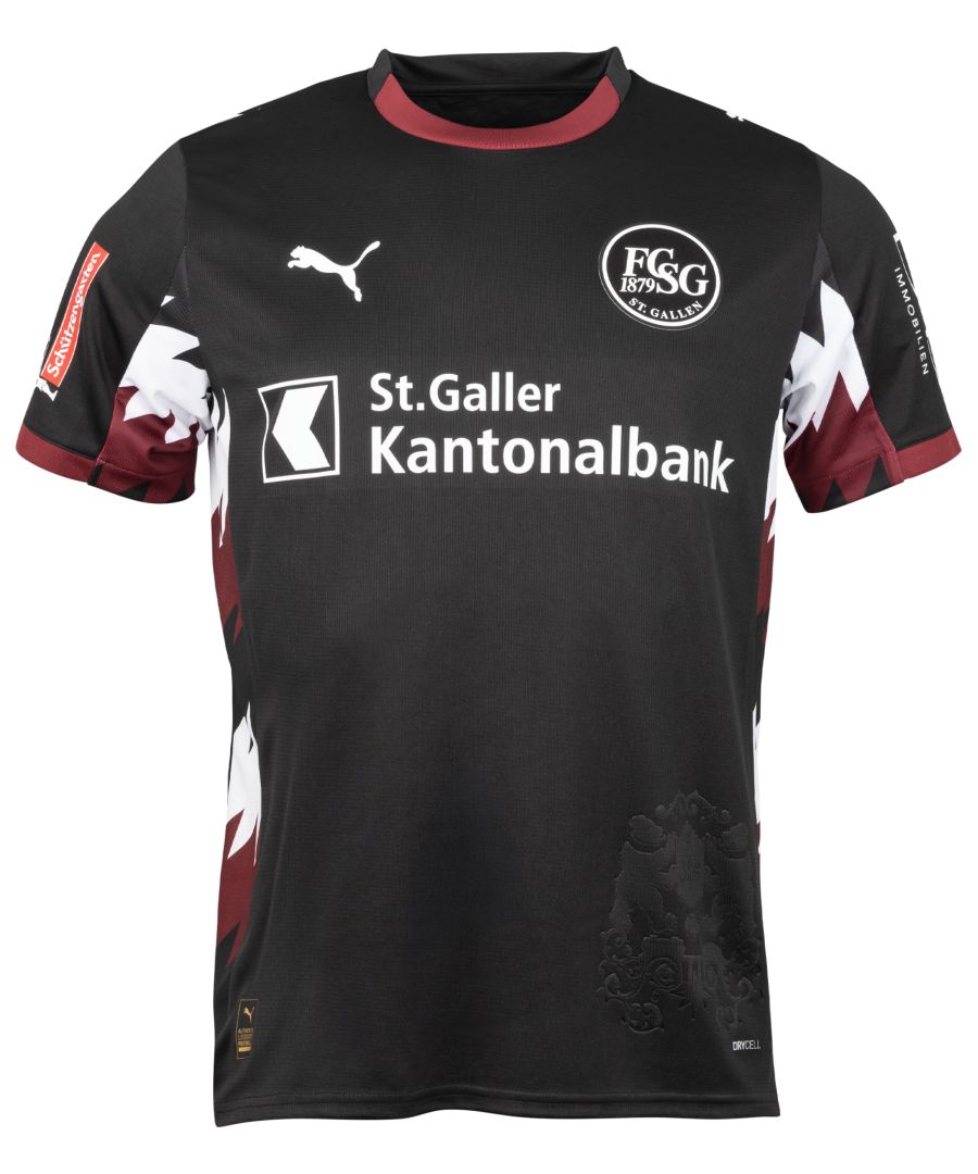 Auswärts kommt der FC St.Gallen ungewohnt in Schwarz, Weiss und Dunkelrot daher.