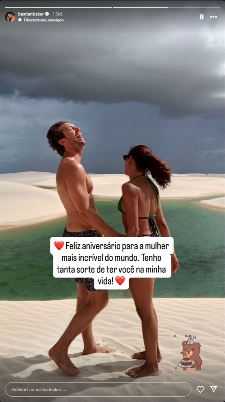 Bastian Baker gratuliert Marina Morena zum Geburtstag und nennt sie «die unglaublichste Frau der Welt».