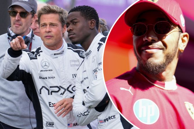 Lewis Hamilton Brad Pitt