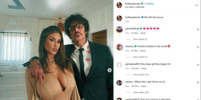 Tommy Lee und Brittany Furlan sind seit 2019 verheiratet. Tommy Lee